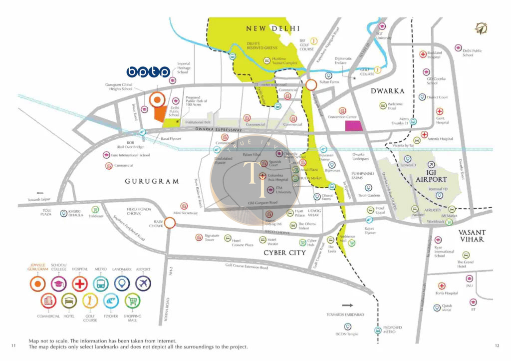 BPTP Lutyens Location Map